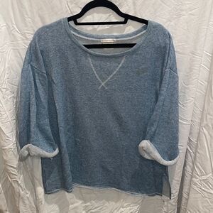 Sacks oversized top size small blue